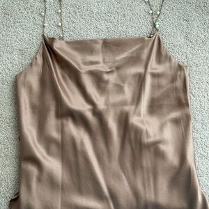 Cami NYC pearl silky top and matching jogger bottoms